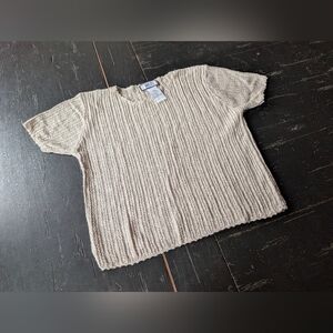 Bice Petite Women's Medium Top Knitted Silk Rayon Coastal Grandma Clean Girl Y2K